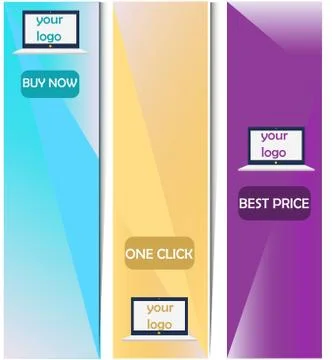 Set of vector banners, web banners 库存插图