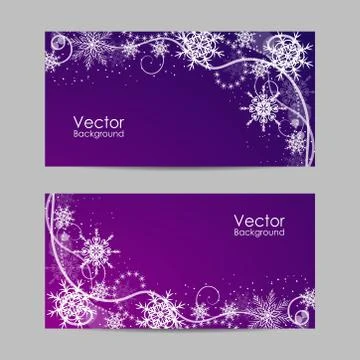 Set of vector banners with winter pattern Illustrazione stock