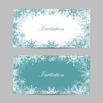 Set of vector banners with winter pattern Illustrazione stock