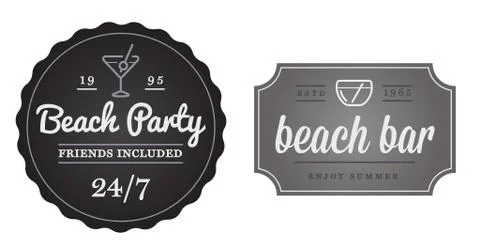 Set of Vector Beach Sea Bar Elements and Summer can be used as Logo or Icon i Stock Illustration