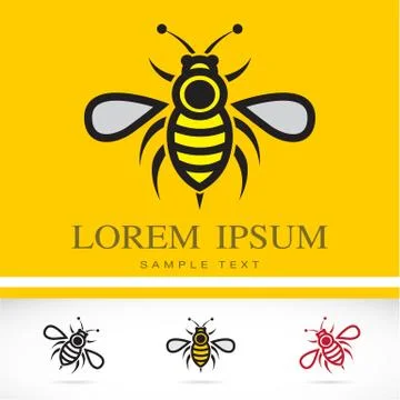 Set of vector bee icons Stock Illustration