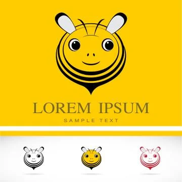 Set of vector bee icons Stock Illustration