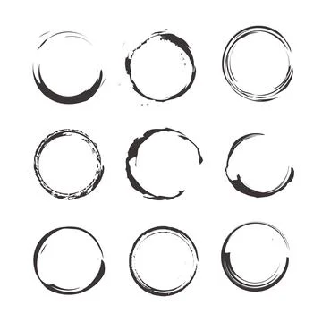 Set of vector black circles. Black spots on white background isolated. Spots for Stockillustratie