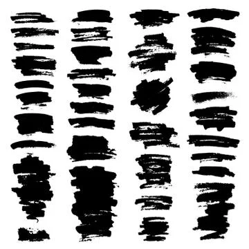 Set of vector black grunge splash banners Stockillustratie