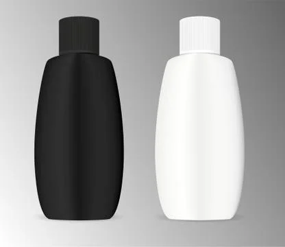 Set vector blank template plastic container shapoo Stock Illustration