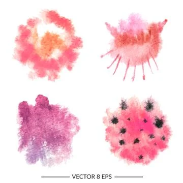 Set of vector blots Stock Illustration