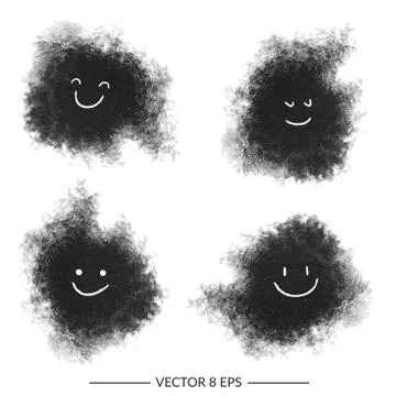 Set of vector blots Stock Illustration