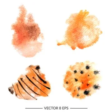 Set of vector blots Stock Illustration