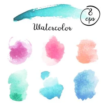 Set of vector blots Stock Illustration