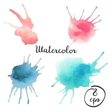 Set of vector blots Stock Illustration