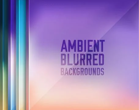 Set of vector blurred backgrounds concepts illustrations Stock Illustration