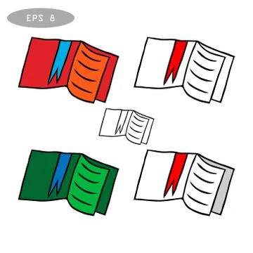 Set of vector books icons Stock Illustration