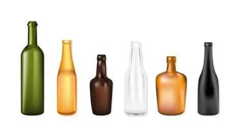 Set of vector bottles Stock Illustration
