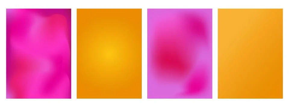 Set of vector bright backgrounds with a gradient for posters, cards, backdrops Stock Illustration