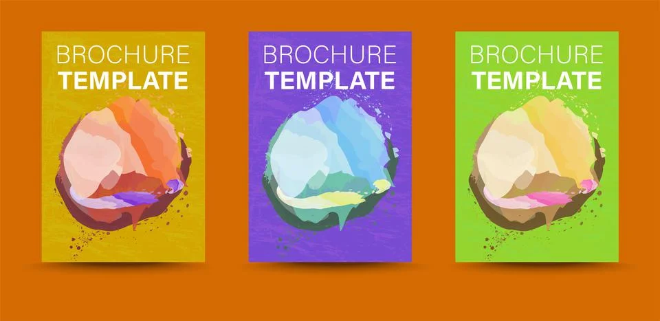 Set of Vector brochure cover templates. Futuristic background with copy space イラスト素材