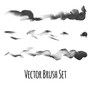Set of vector brushes and traced elements イラスト素材
