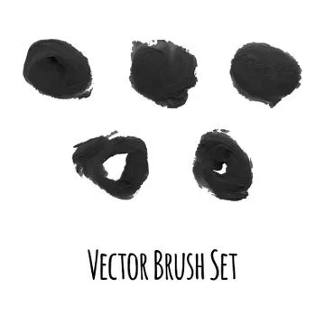Set of vector brushes and traced elements 스톡 일러스트
