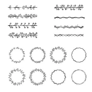 Set of vector brushes Stock Illustration