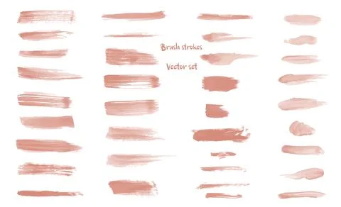 Set of vector brushes in a watercolor style. Suitable for abstract background Stock Illustration
