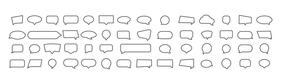 Set of vector bubbles of various stickers. Stock Illustration