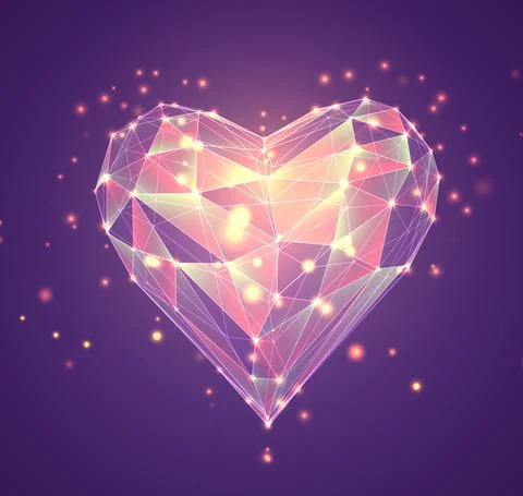 Set of vector bulk hearts for medicine and holiday Stock Illustration