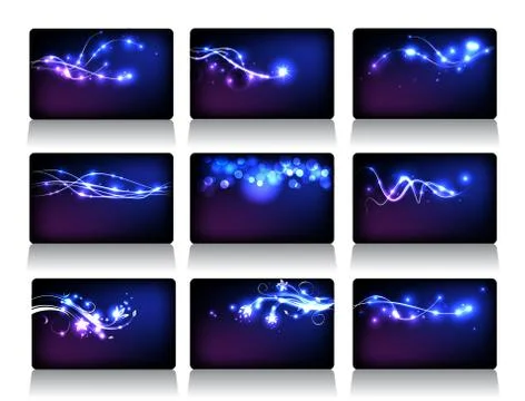 Set of vector business cards Stock Illustration