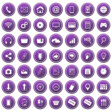 Set of vector business website icons. Stock Illustration
