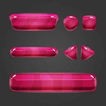 Set of vector button for game design Stock Illustration