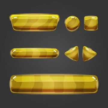 Set of vector button for game design 스톡 일러스트