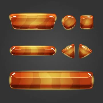 Set of vector button for game design Stock Illustration