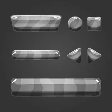 Set of vector button for game design Stock Illustration