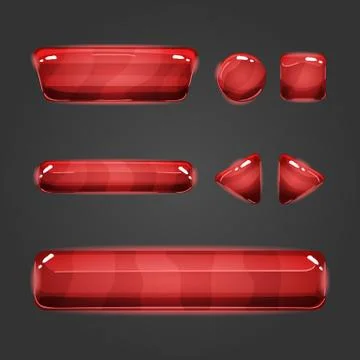 Set of vector button for game design Stock Illustration