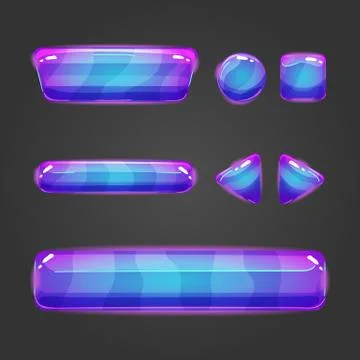 Set of vector button for game design Illustrazione stock