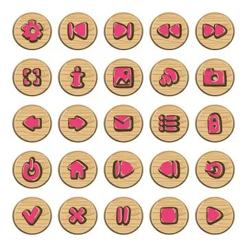 Set of vector button for game design Stock Illustration