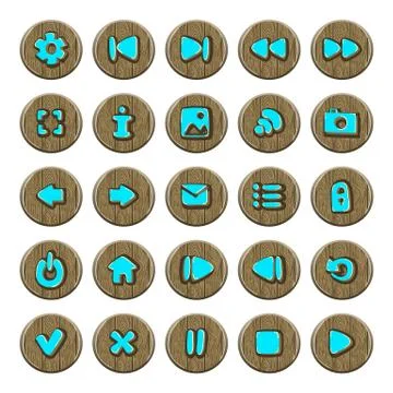 Set of vector button for game design Stock Illustration
