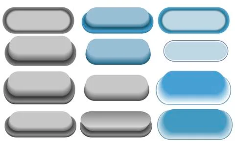 Set of the vector buttons Ilustração Stock