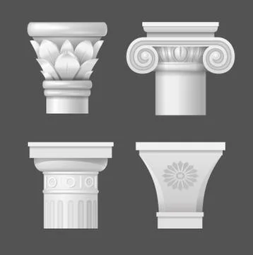 Set vector capitals Stock Illustration