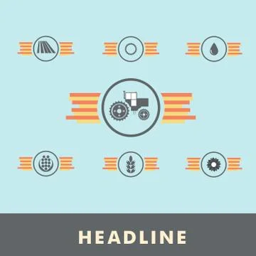 Set of vector characters relating to agriculture Stock Illustration