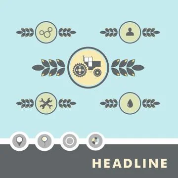 Set of vector characters relating to agriculture Stock Illustration