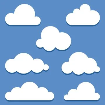 Set of vector clouds Stock Illustration