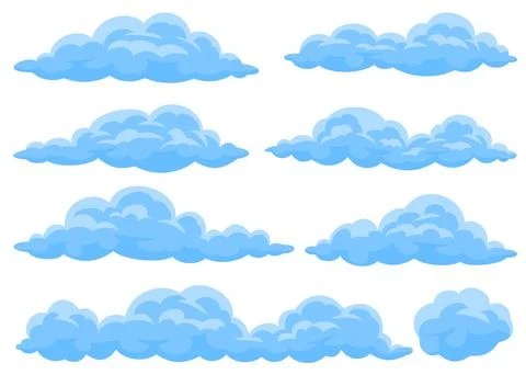 Set of vector clouds Stock Illustration