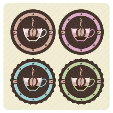 Set of vector coffee icons Stock Illustration