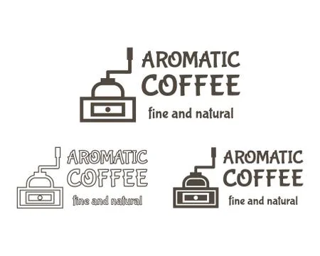Set of Vector Coffee mill Elements and Cafe Accessories Illustration. Can be Stock Illustration