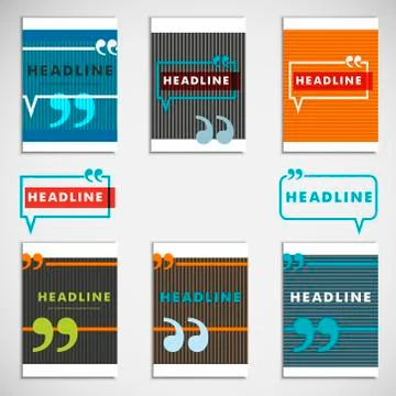 Set vector color lines with conversational bubble Stock Illustration