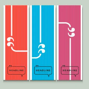 Set vector color lines with conversational bubble Stock Illustration