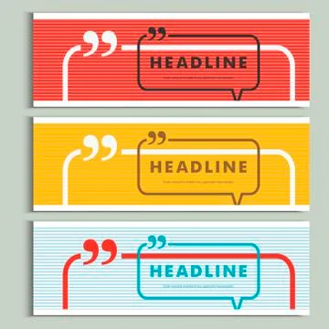 Set vector color lines with conversational bubble Stock Illustration