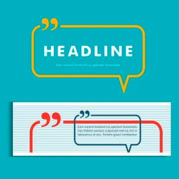 Set vector color lines with conversational bubble Stock Illustration