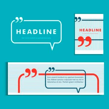 Set vector color lines with conversational bubble Stock Illustration