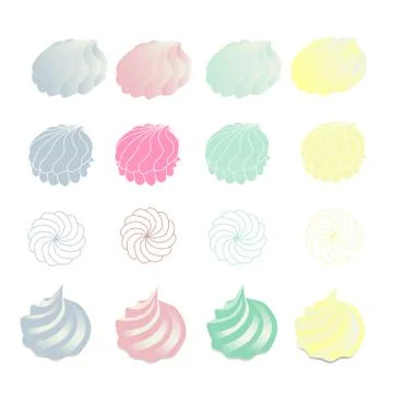 Set of vector colorful zephyr. Different style zephyr Illustrazione stock