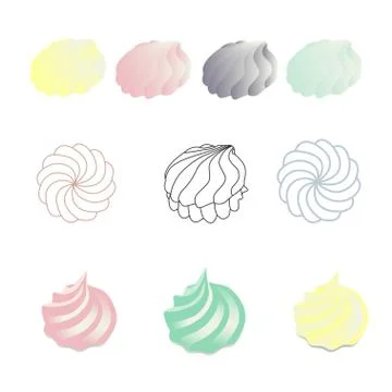 Set of vector colorful zephyr. Different style zephyr Illustrazione stock